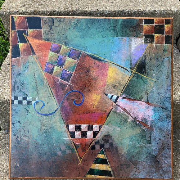 Bill Wheeler "Syncopation, 4 - 7" 2002 Abstract Paintings on Wood, Group of 4 - Picture 1 of 14